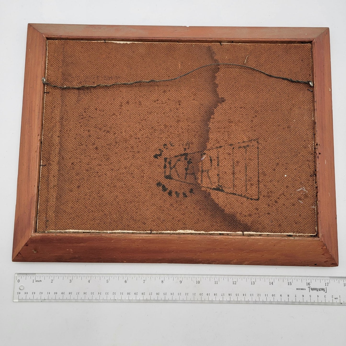 Mid Century Impasto Original Oil Painting on Board Signed M?E