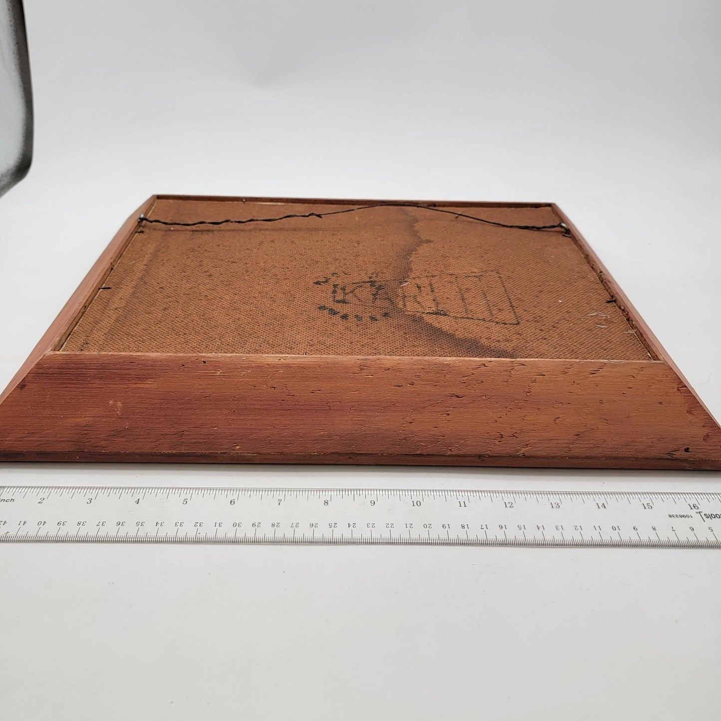 Mid Century Impasto Original Oil Painting on Board Signed M?E