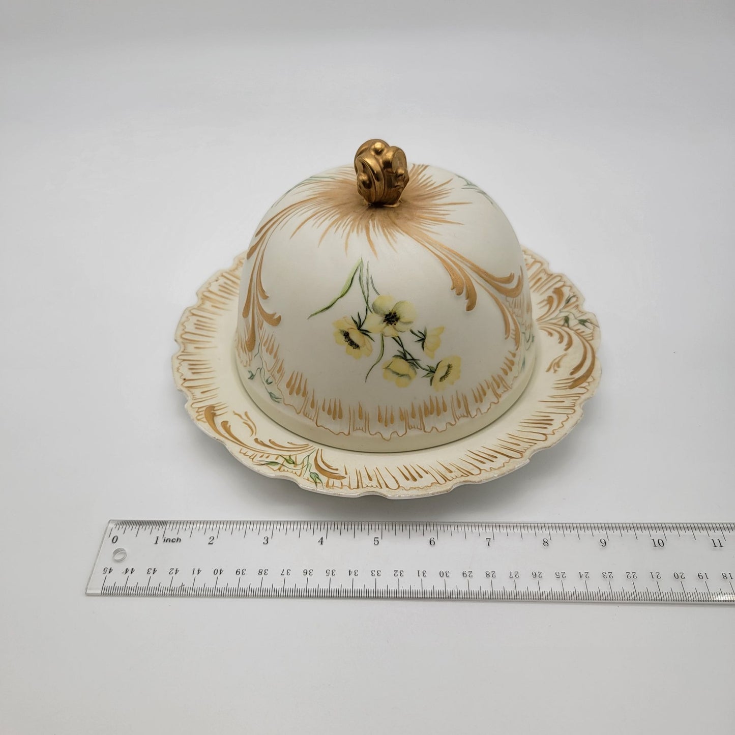 Antique M Redon Limoges France Porcelain Covered Cheese Dome