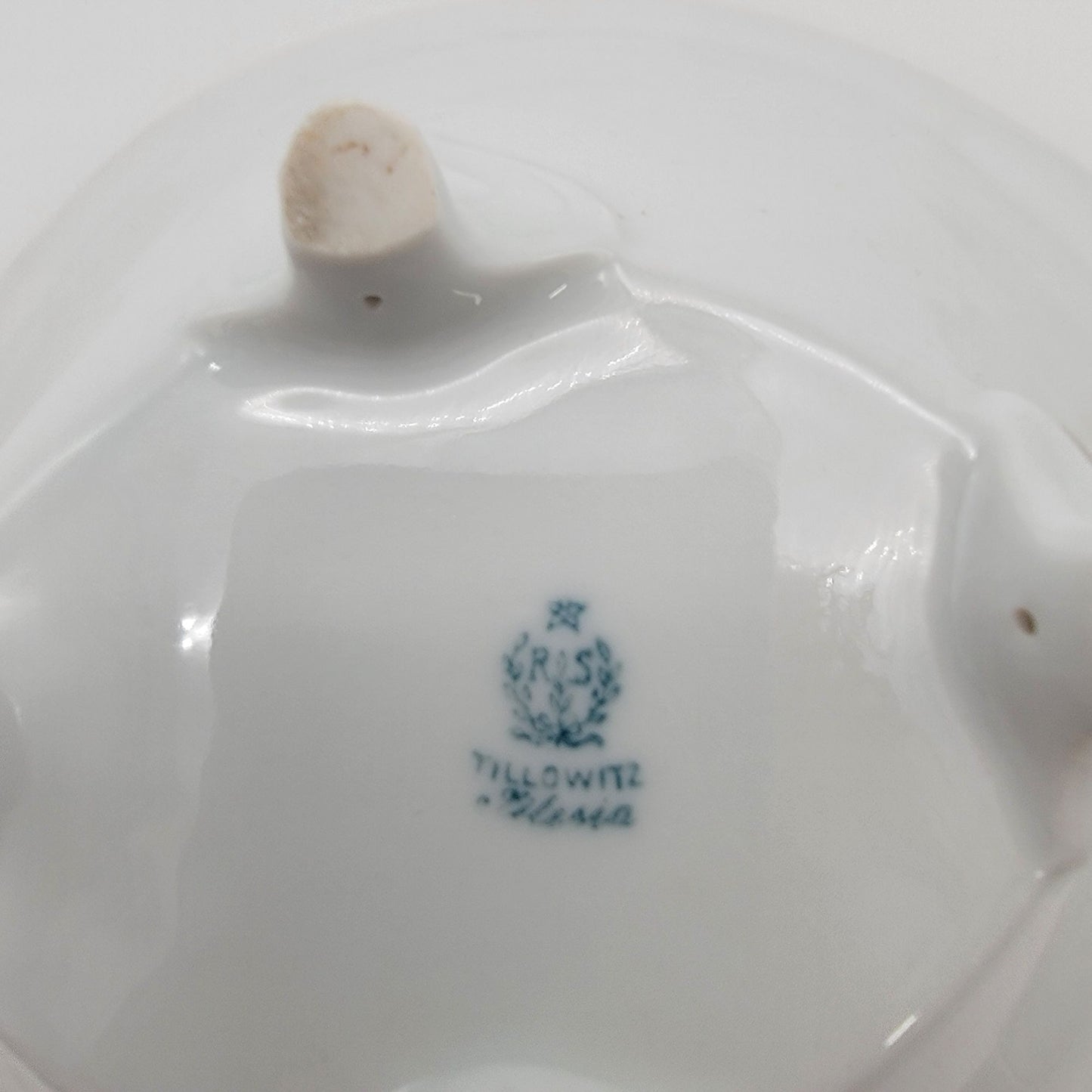 Vintage RS Tillowitz Silesia Porcelain Daisy Footed Relish Dish