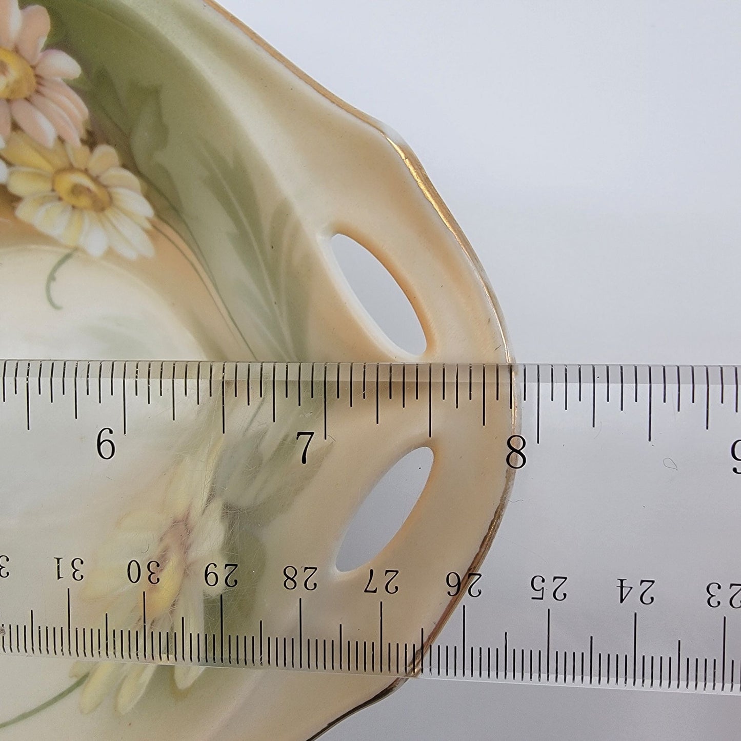 Vintage RS Tillowitz Silesia Porcelain Daisy Footed Relish Dish