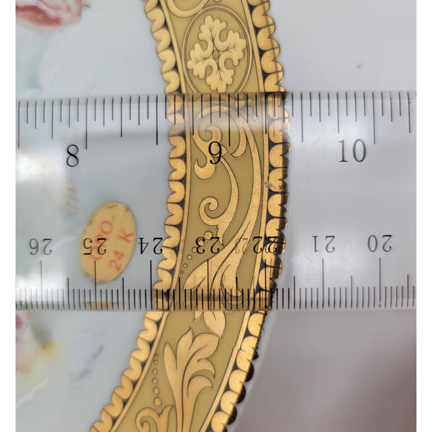 Vintage T. Limoges 24K Gold Gilded Porcelain Plate With Cherubs