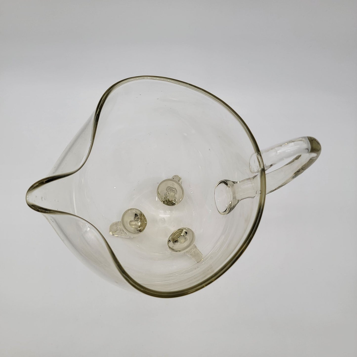 Vintage Krosnos Kimberly Footed Glass Pitcher Made in Poland