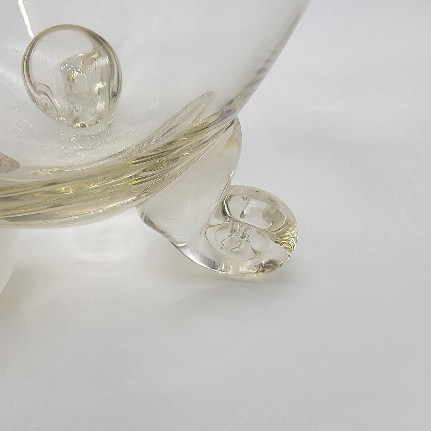 Vintage Krosnos Kimberly Footed Glass Pitcher Made in Poland