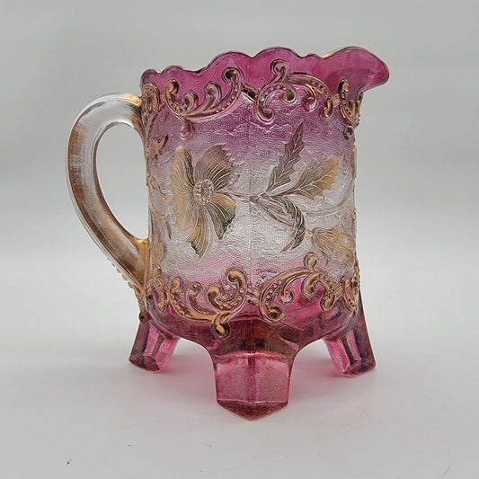 EAPG US Glass Co. Floradora Bohemian Footed Creamer