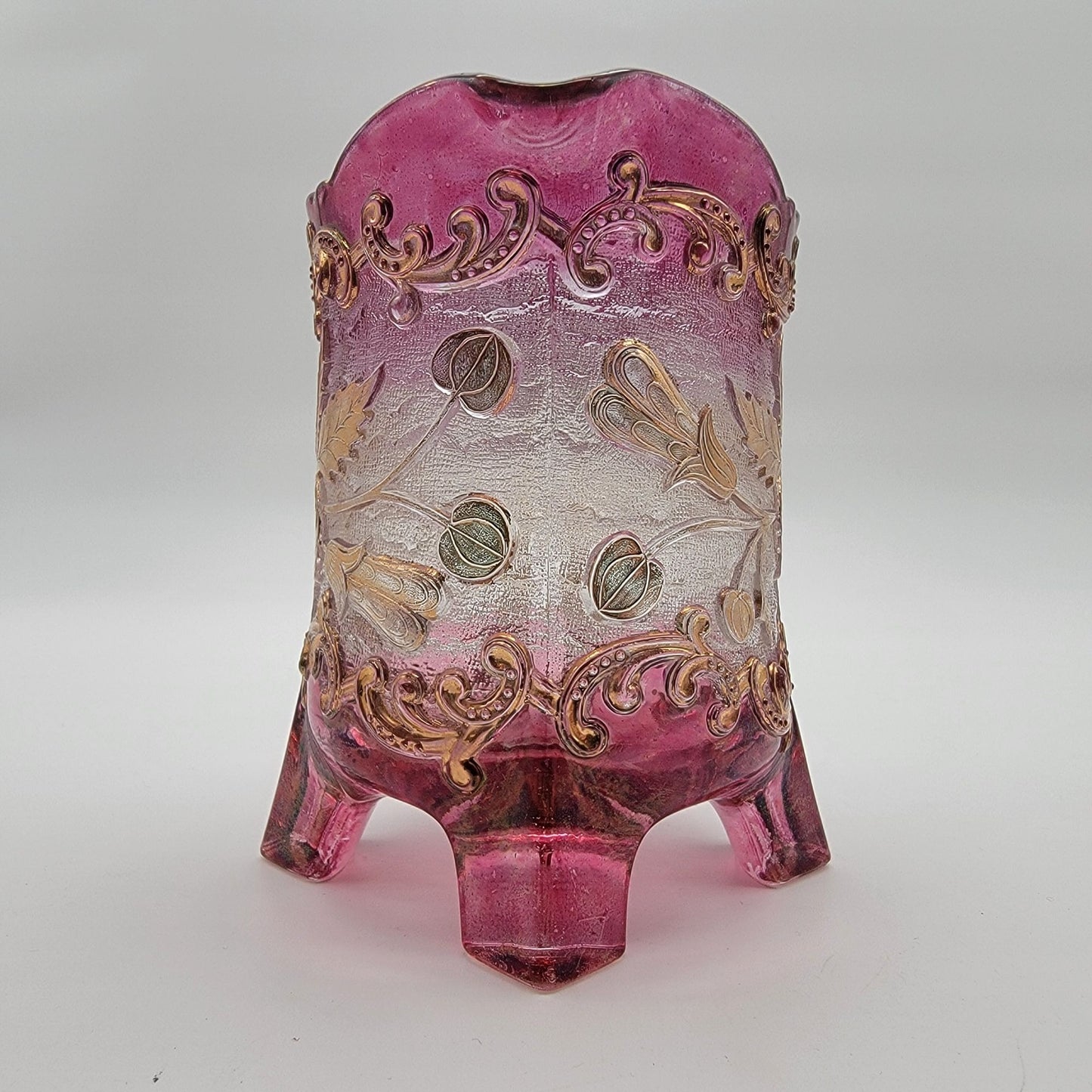 EAPG US Glass Co. Floradora Bohemian Footed Creamer