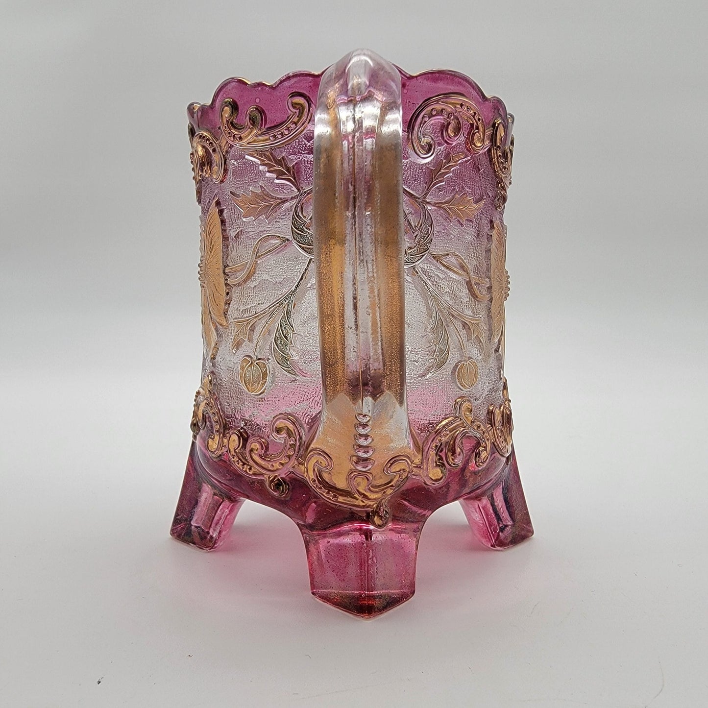 EAPG US Glass Co. Floradora Bohemian Footed Creamer