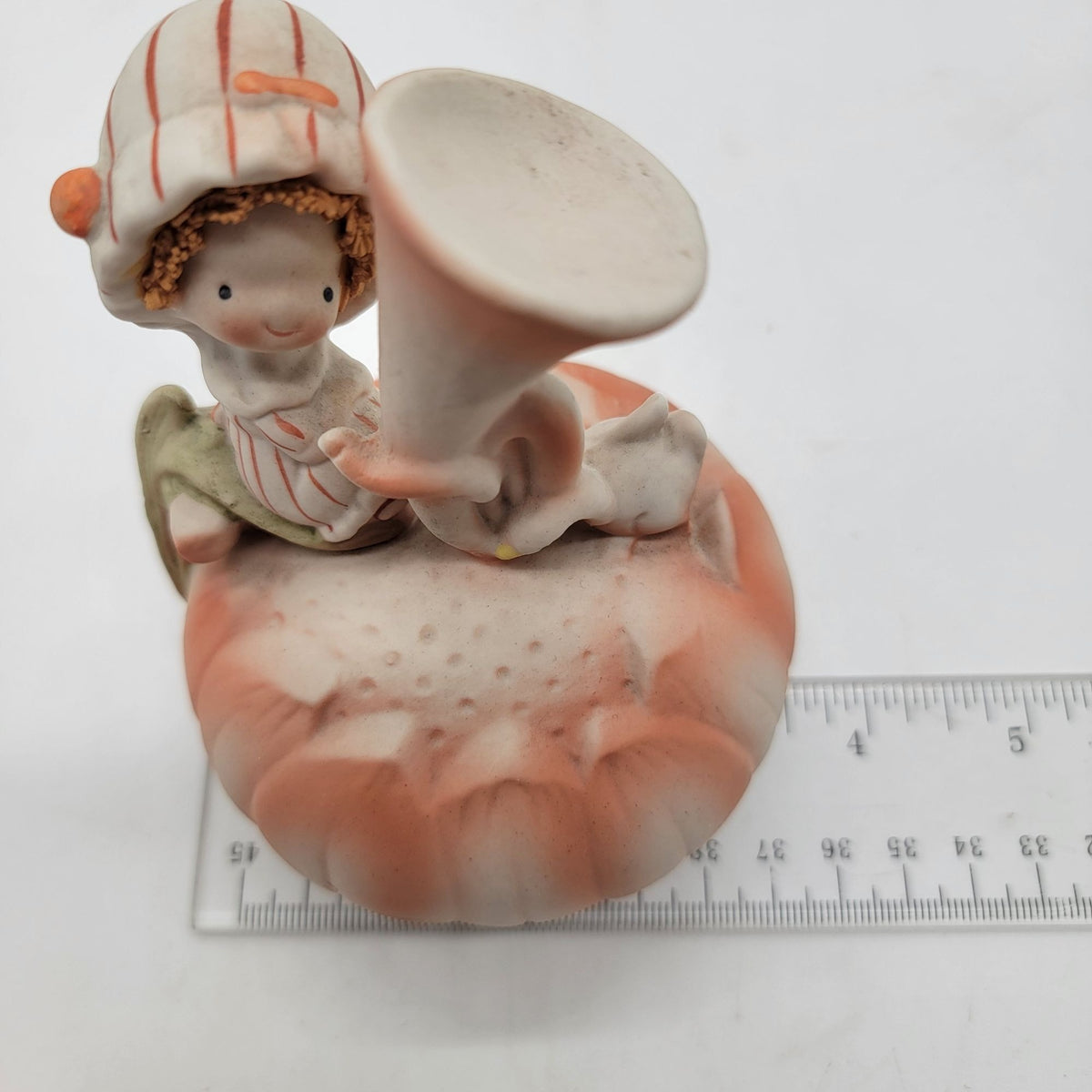 1960s UCTCI Adorable Freckled Girl With Horn Music Box