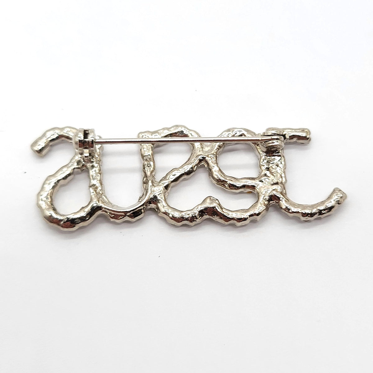 Vintage Rhinestone Jesus Brooch Pin