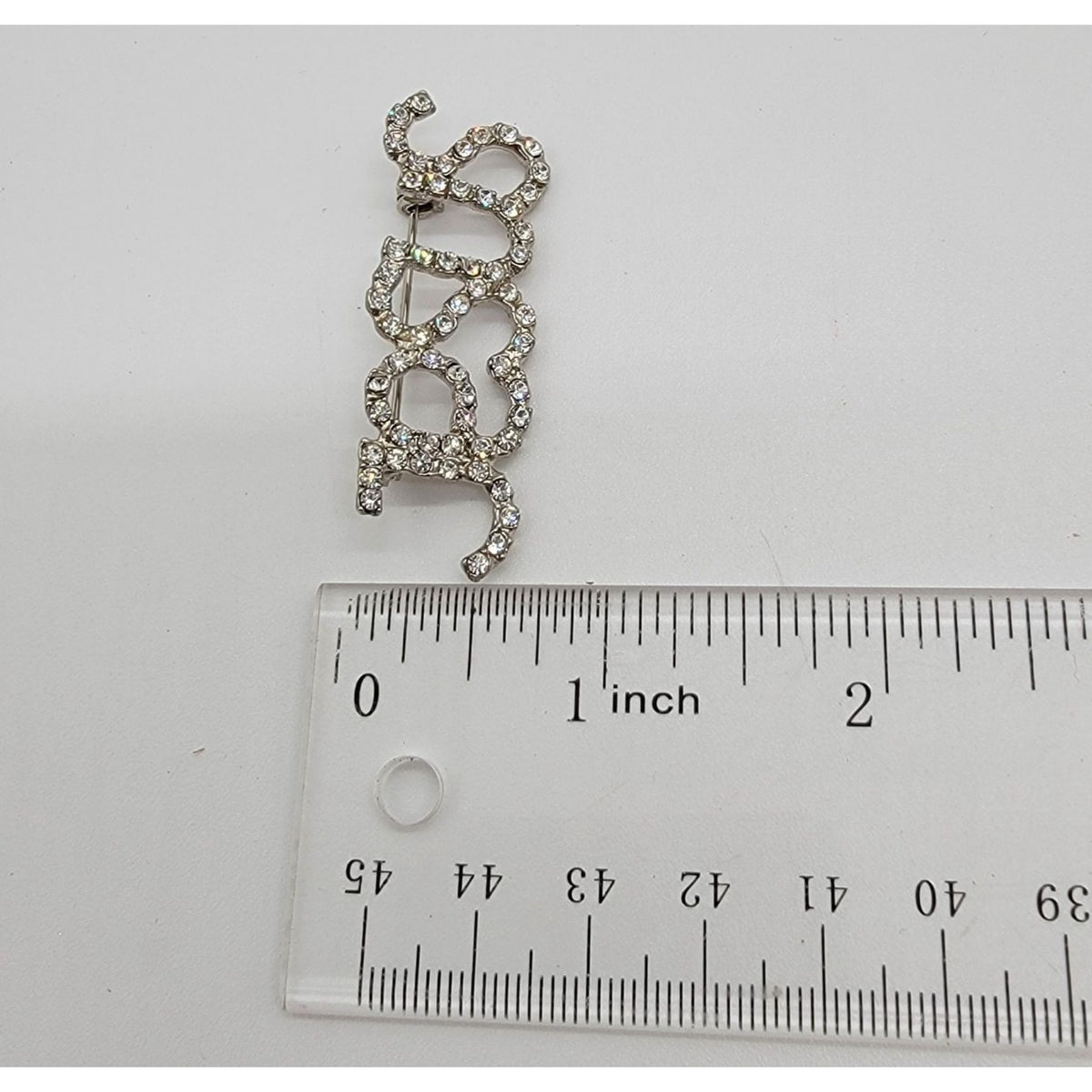 Vintage Rhinestone Jesus Brooch Pin