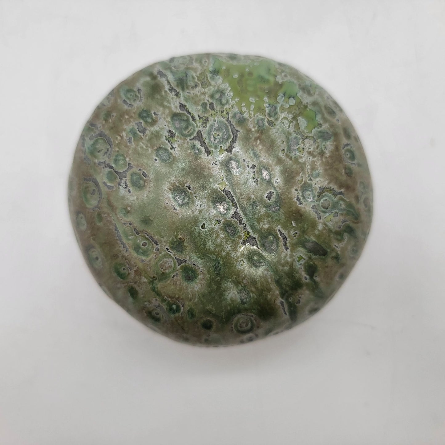 Happy Pear Pottery Green Glazed Art Pottery Paperweight