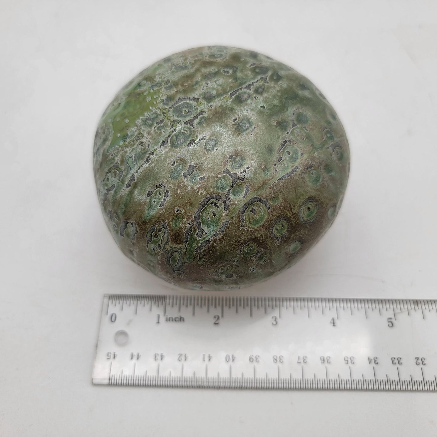 Happy Pear Pottery Green Glazed Art Pottery Paperweight