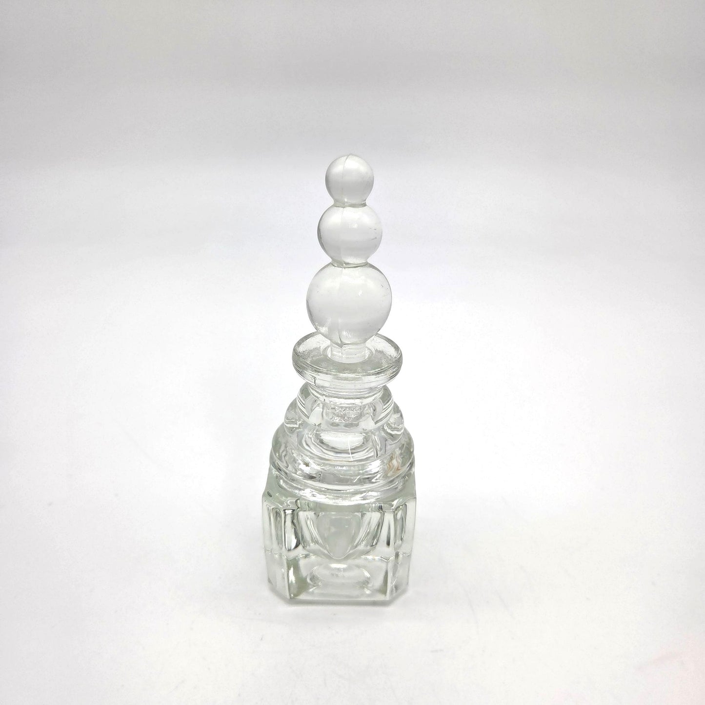 Vintage Art Deco Tower Glass Perfume Bottle