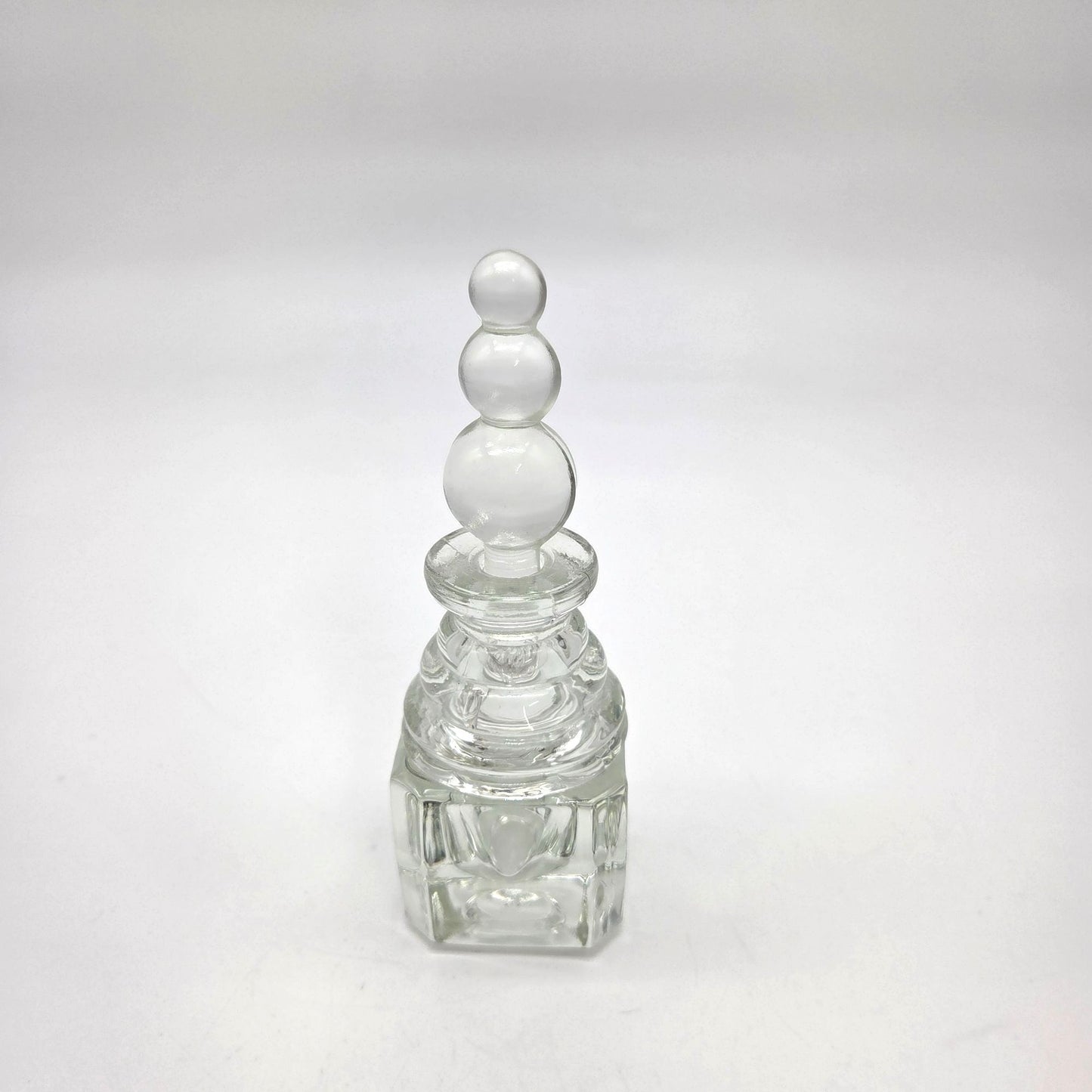 Vintage Art Deco Tower Glass Perfume Bottle