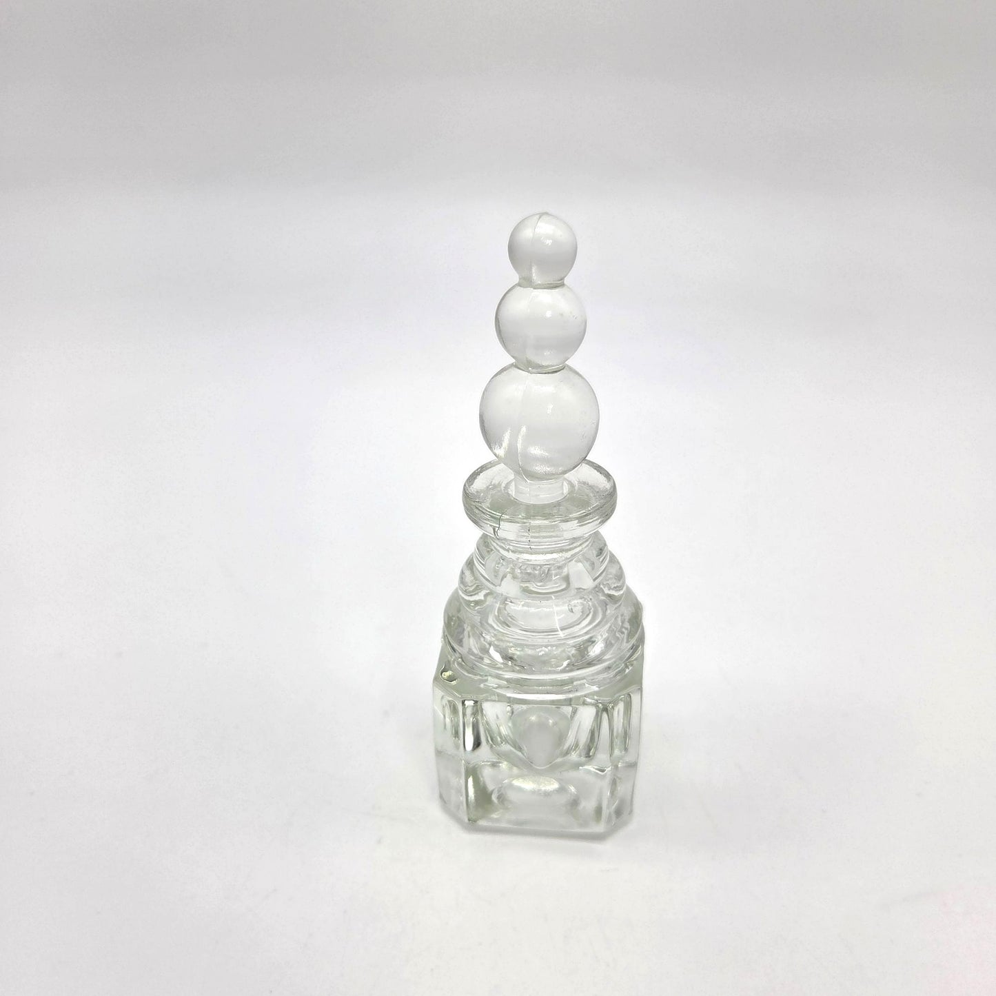 Vintage Art Deco Tower Glass Perfume Bottle