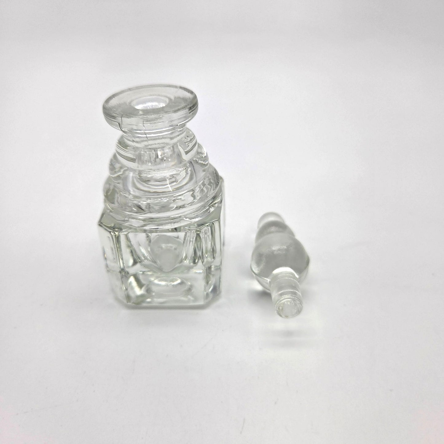 Vintage Art Deco Tower Glass Perfume Bottle