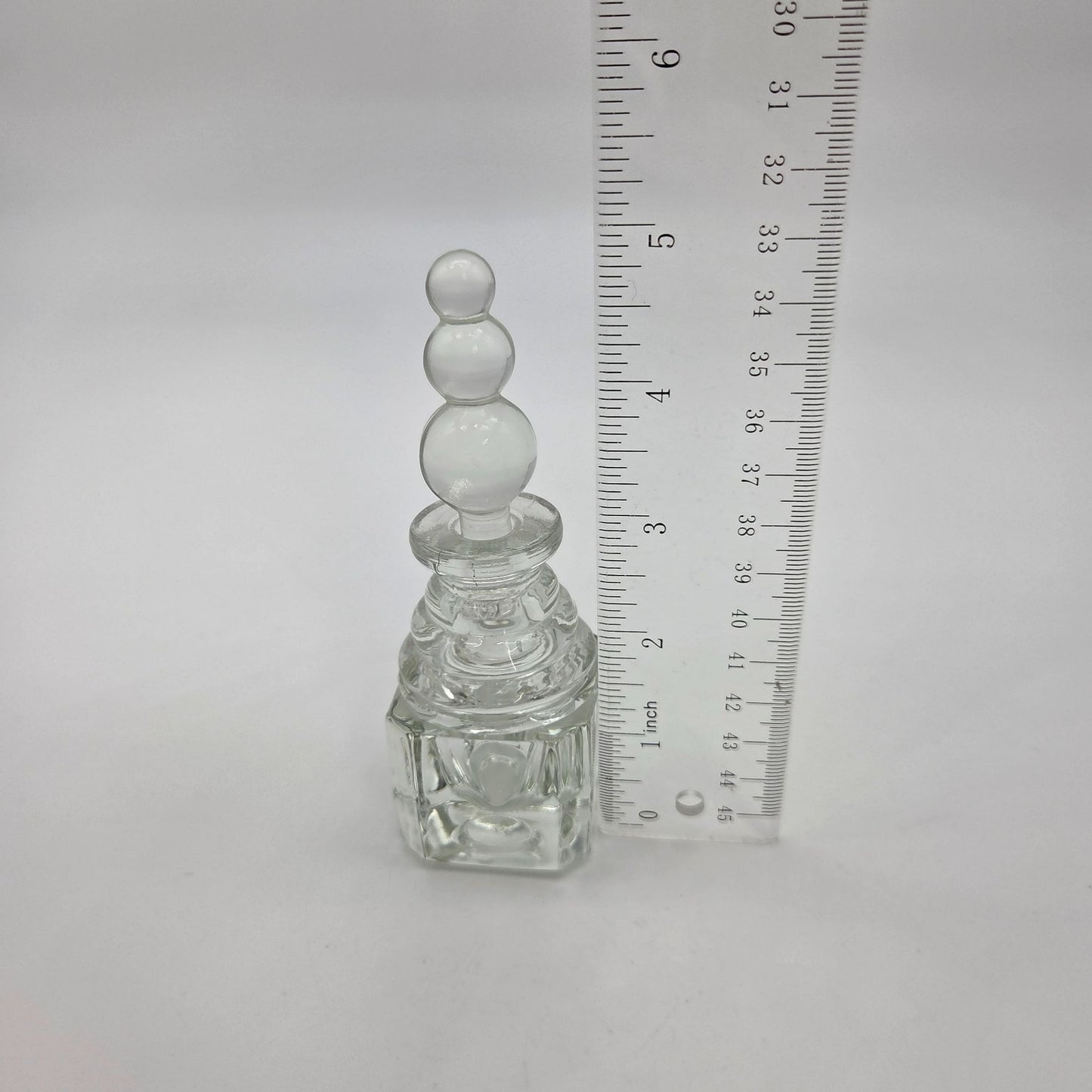Vintage Art Deco Tower Glass Perfume Bottle