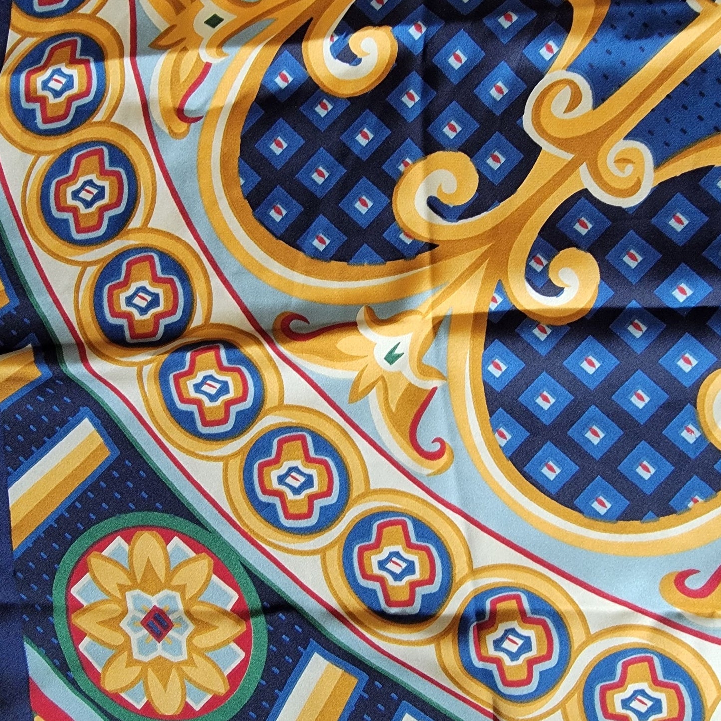 Vintage Ann Hand DAR Constitution Hall French Silk Scarf  Our National Landmark