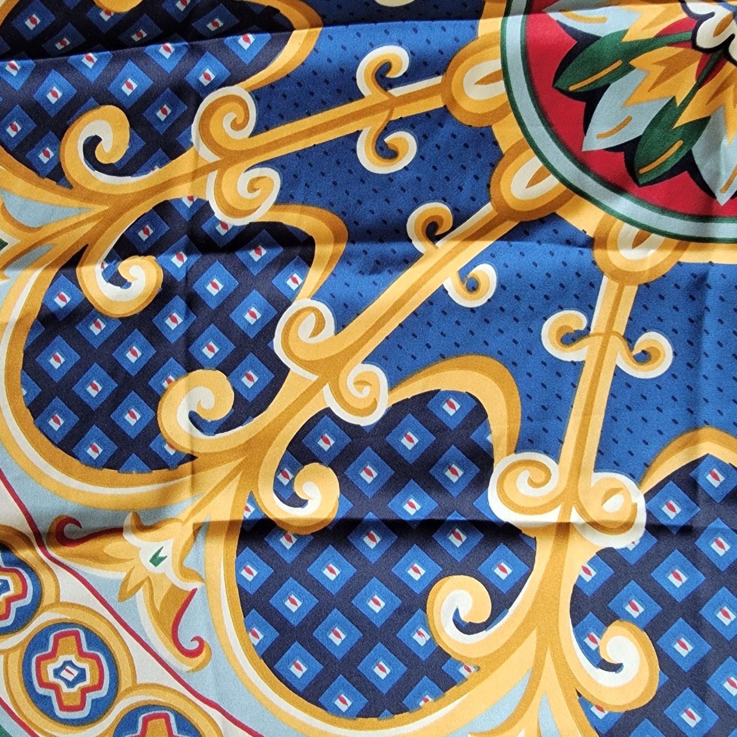 Vintage Ann Hand DAR Constitution Hall French Silk Scarf  Our National Landmark