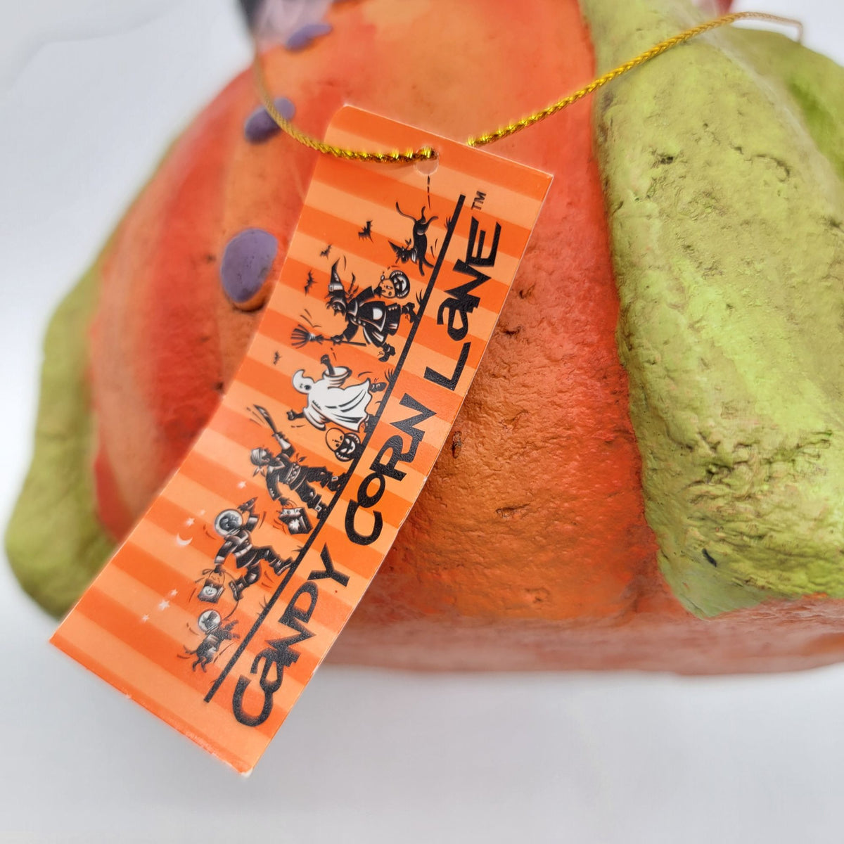 Candy Corn Lane Black Cat Paper Mache Halloween Decor