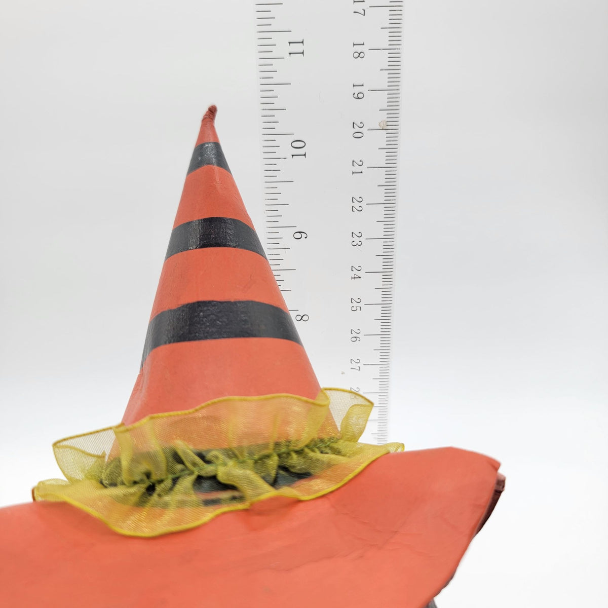 Candy Corn Lane Black Cat Paper Mache Halloween Decor