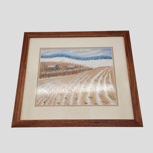 Original Farm Scene Watercolor Painting By J Benjamin