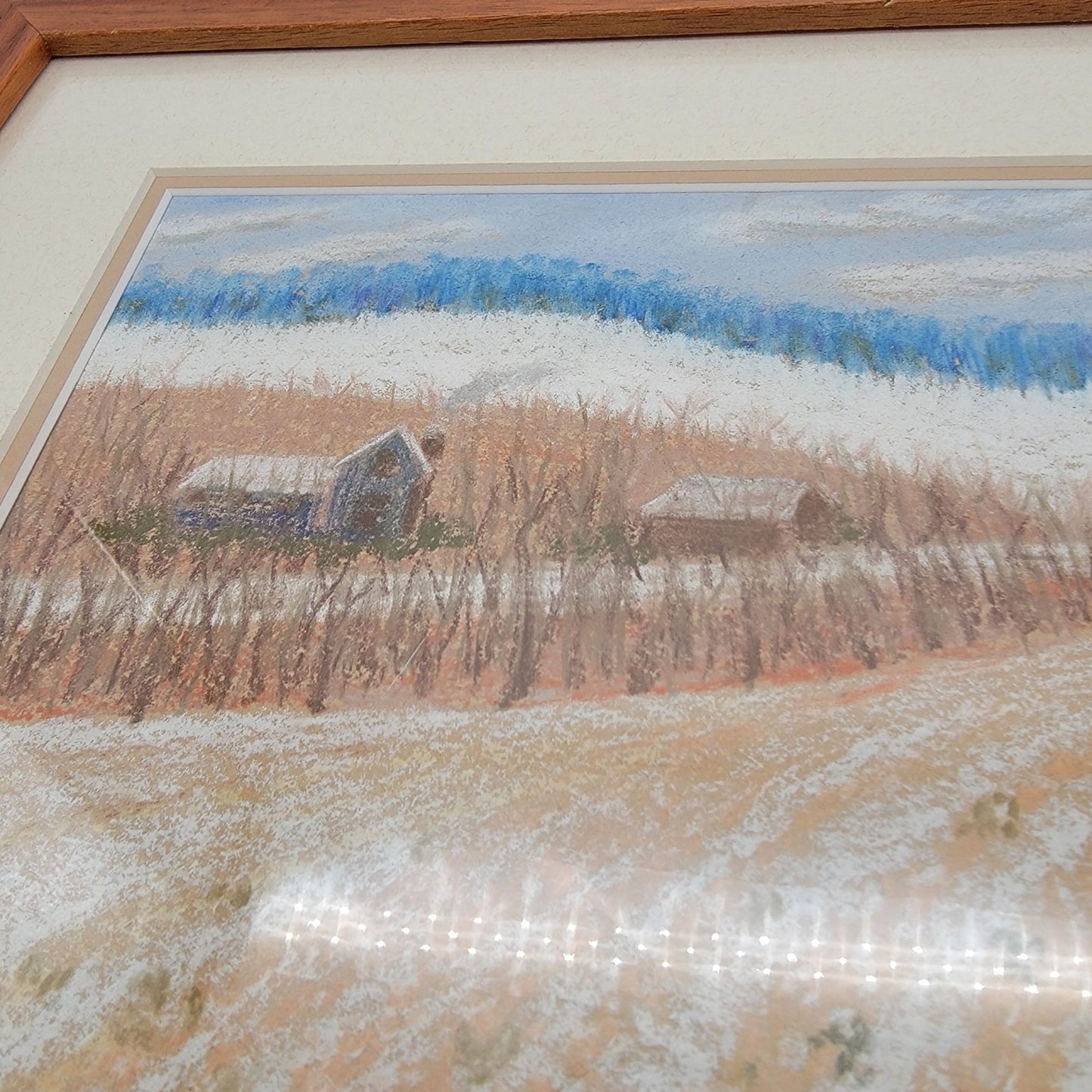 Original Farm Scene Watercolor Painting By J Benjamin