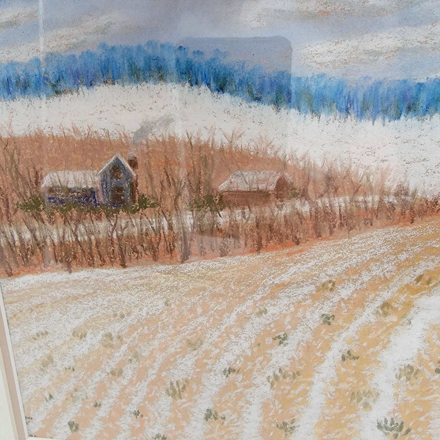 Original Farm Scene Watercolor Painting By J Benjamin