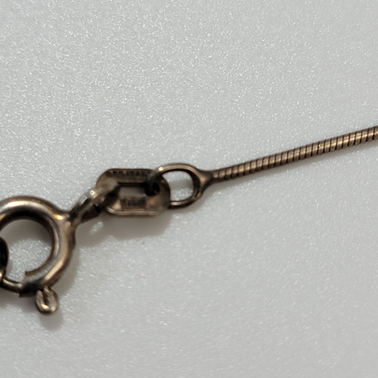 Vintage Baltic Amber With Fossil Bug 925 Pendant On Sterling Silver Snake Chain Necklace