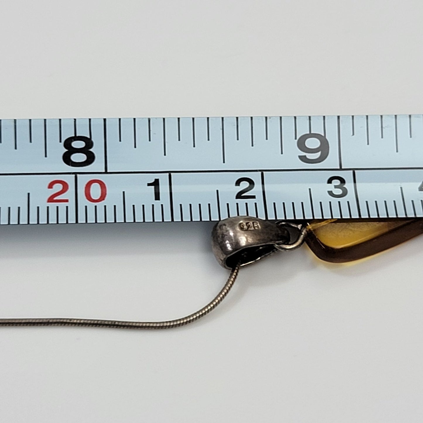 Vintage Baltic Amber With Fossil Bug 925 Pendant On Sterling Silver Snake Chain Necklace