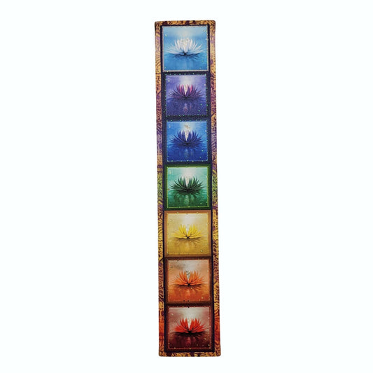 Chakra Meditation Lotus Flower Vertical Wall Art Print Signed