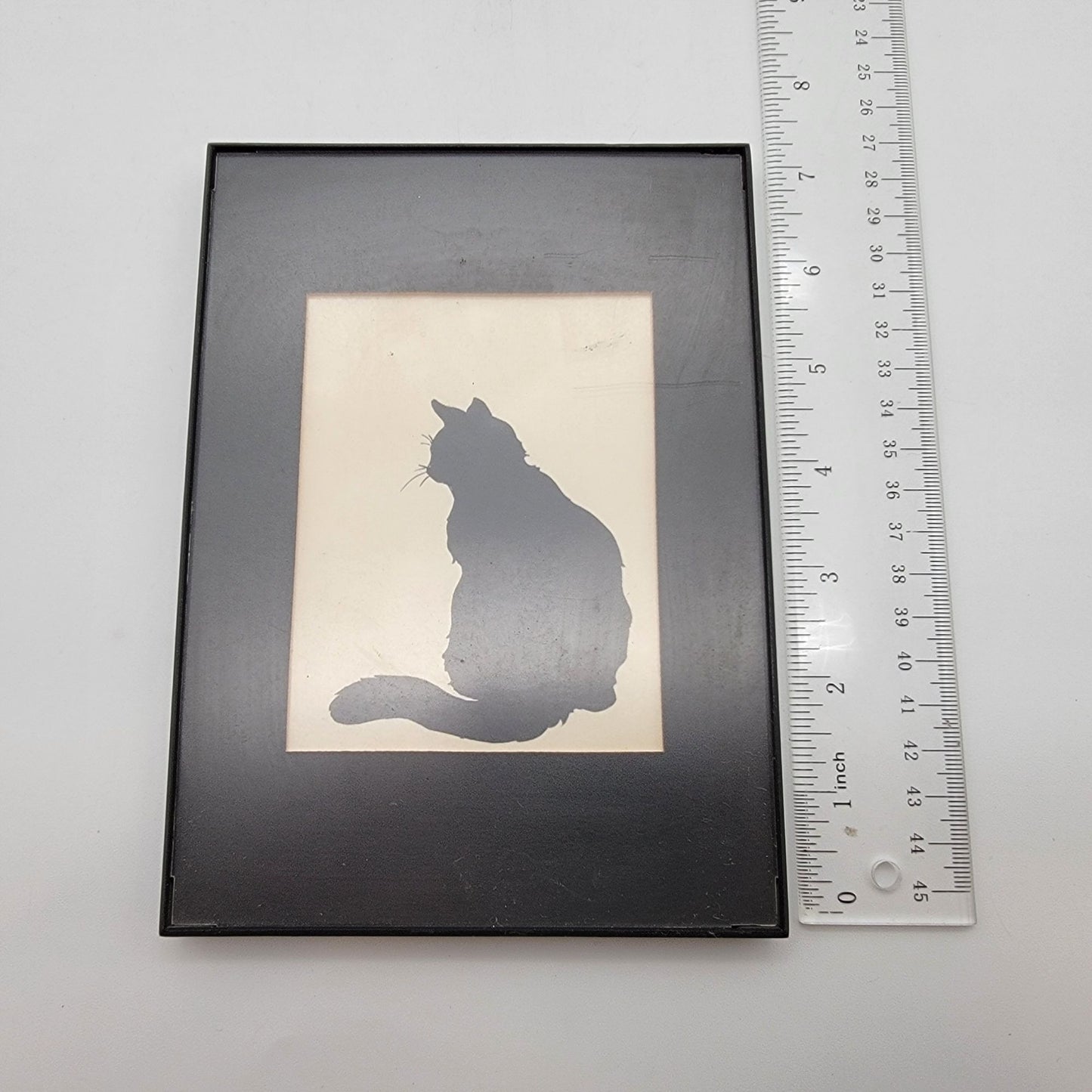 Framed Black Cat Silhouette Art Print
