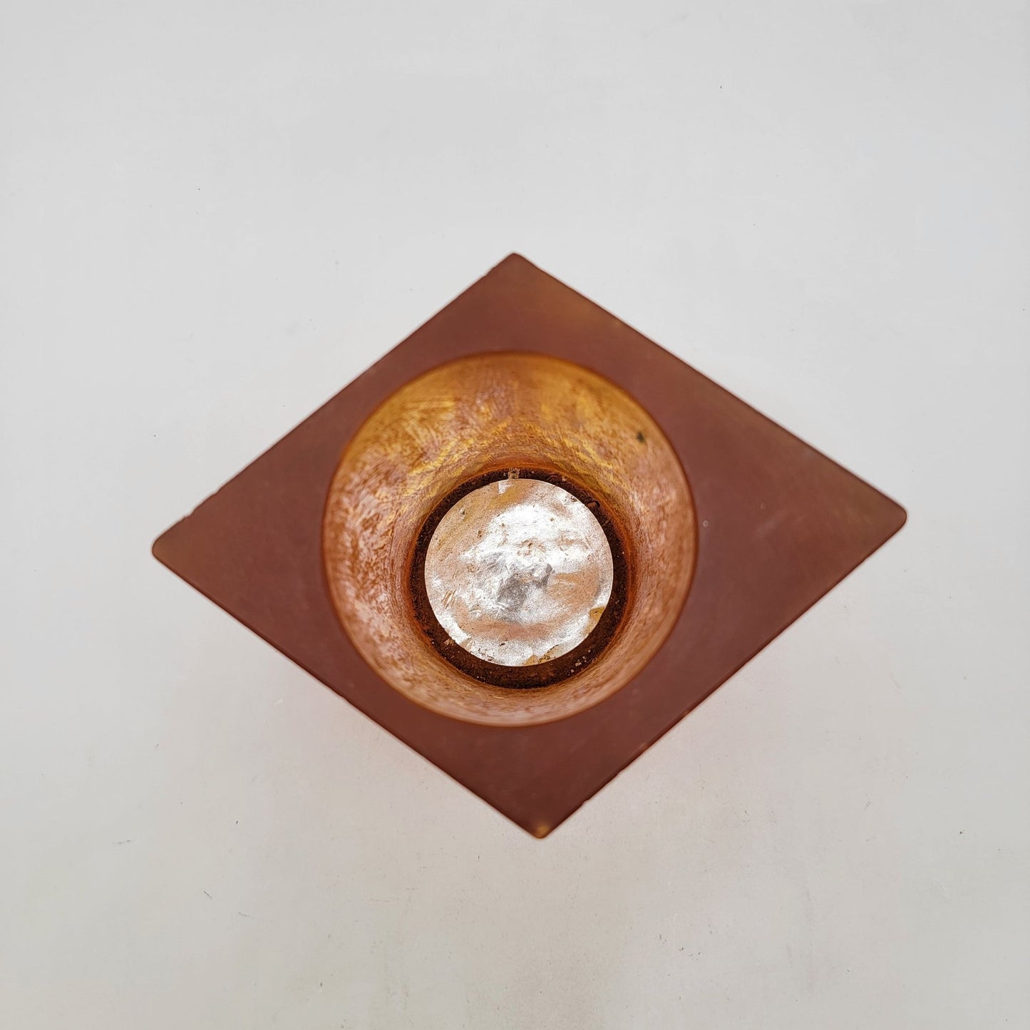 MCM Sascha Brastoff Amber Resin Candle Holder