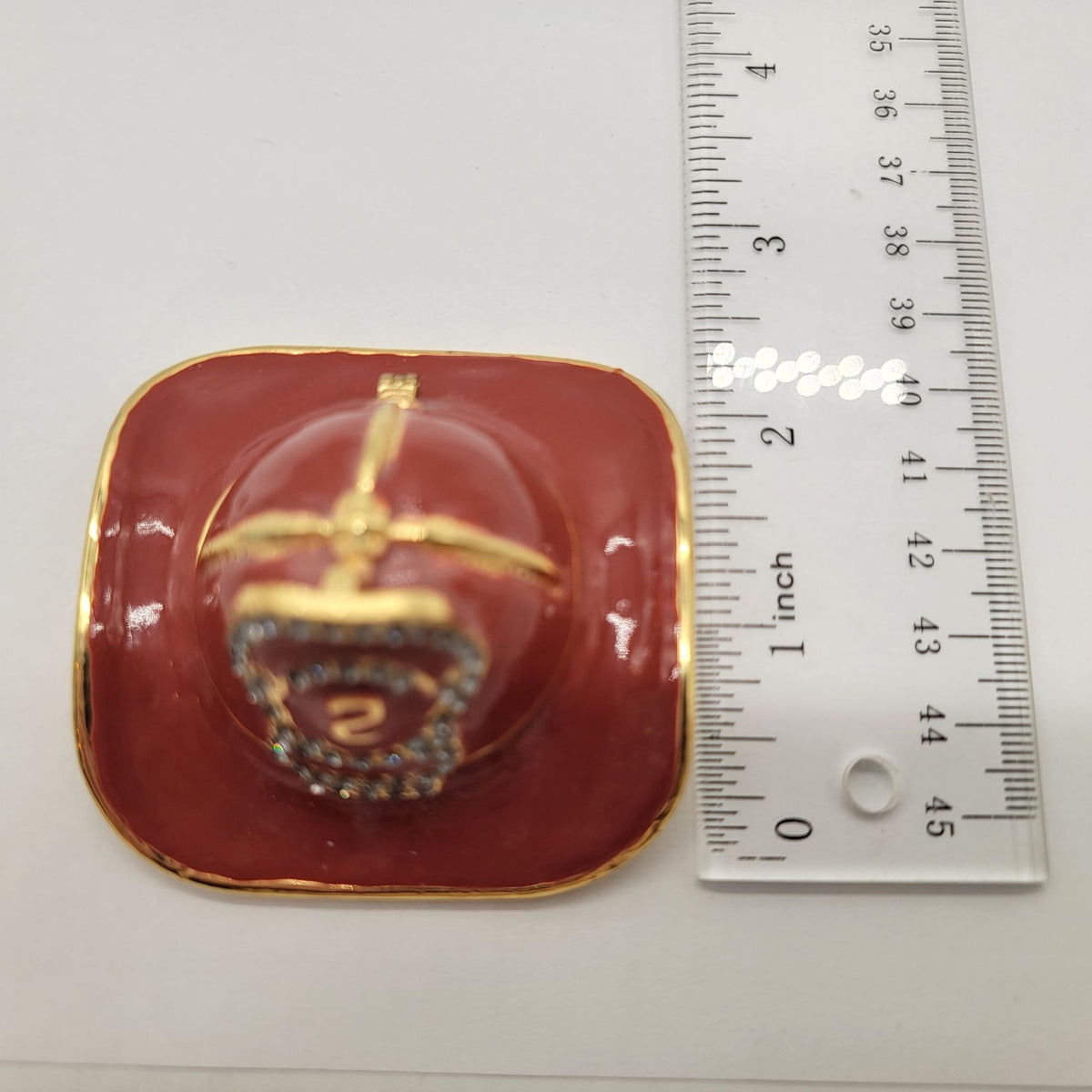 Objet D'Art American Heroes Fire Chief Hat Trinket Box Artform No. 157
