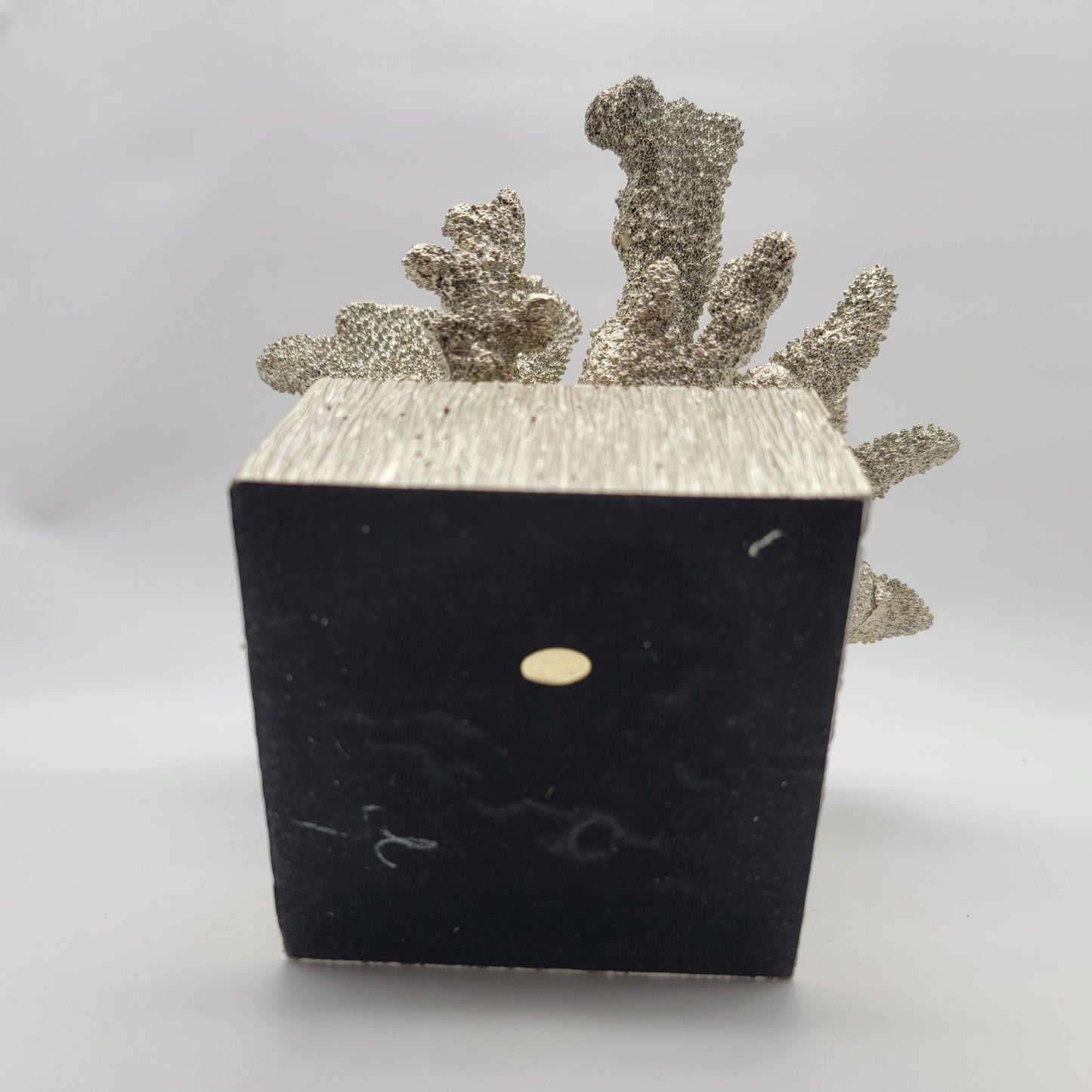 Contemporary Silver Faux Coral Sculpture