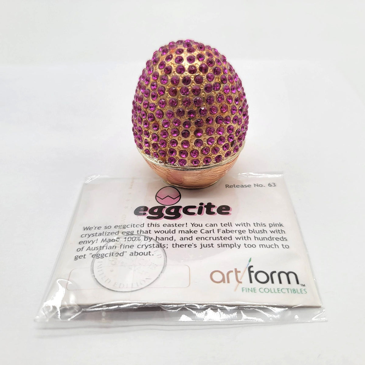 Objet D'Art Eggcite Faberge Style Egg Trinket Box Artform No. 63
