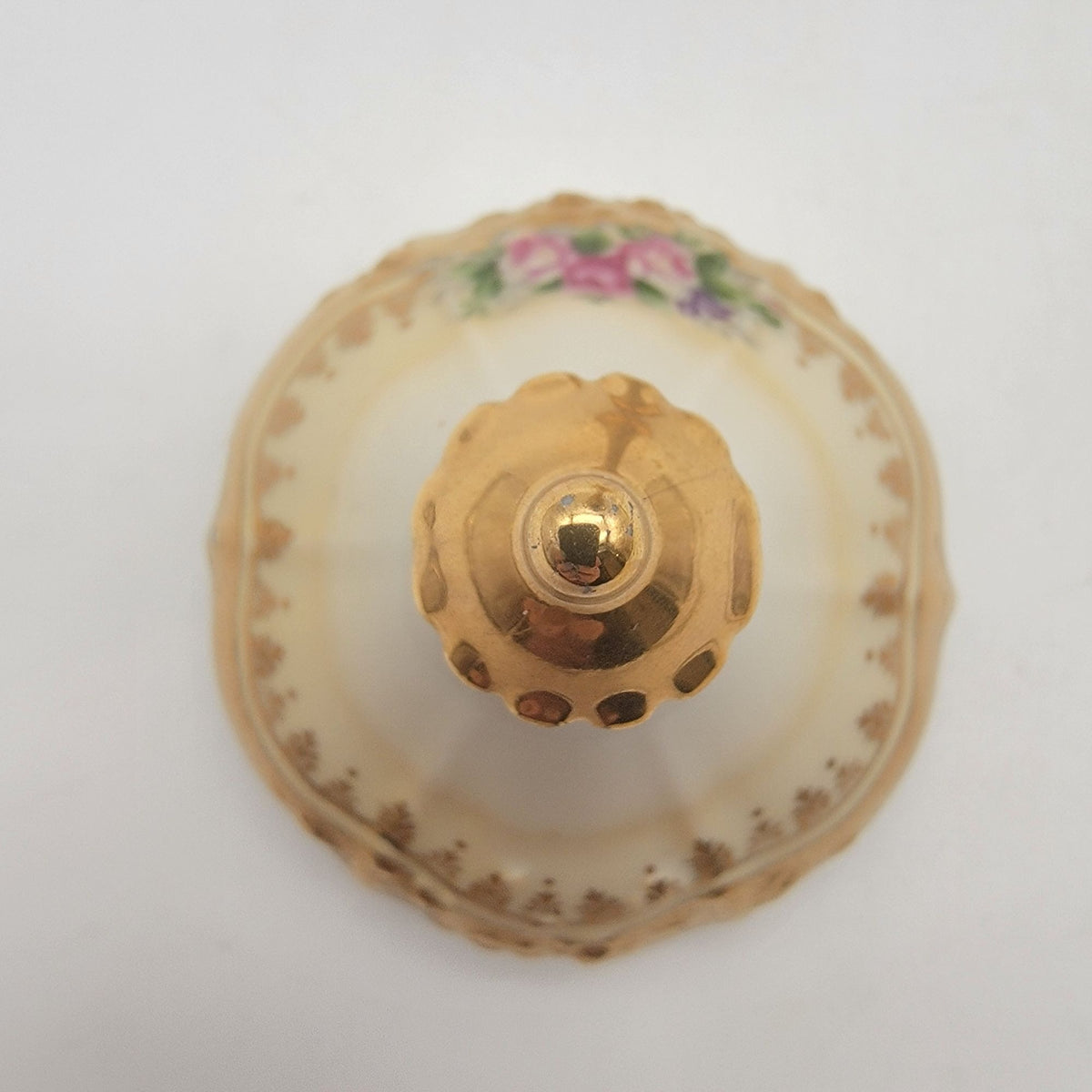 Antique Royal Crown Hand-Painted Porcelain Vase with Lid