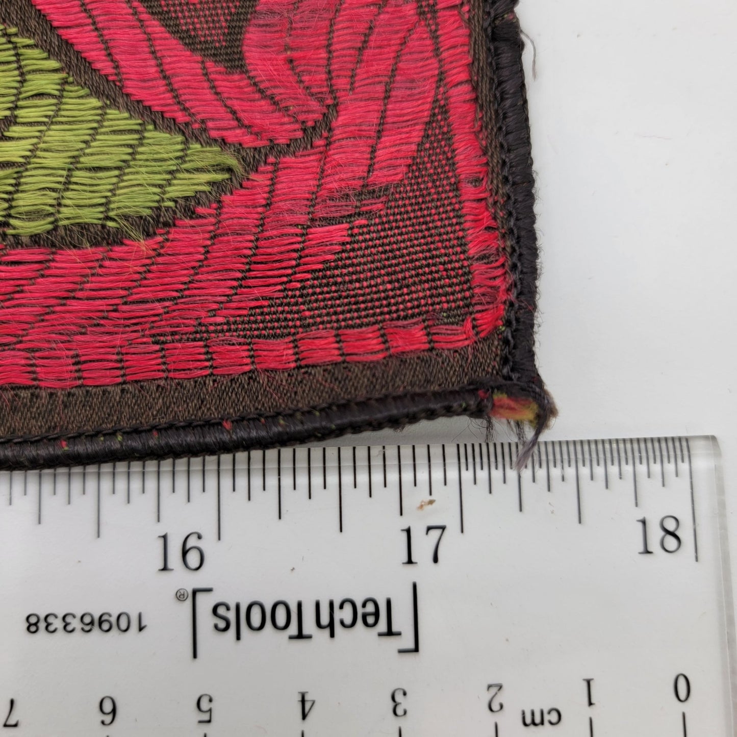 Vintage Floral Embroidered Silk Table Runner