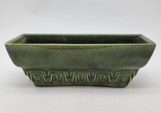 Vintage MCM Haeger Pottery Green Rectangular Planter  3774-A