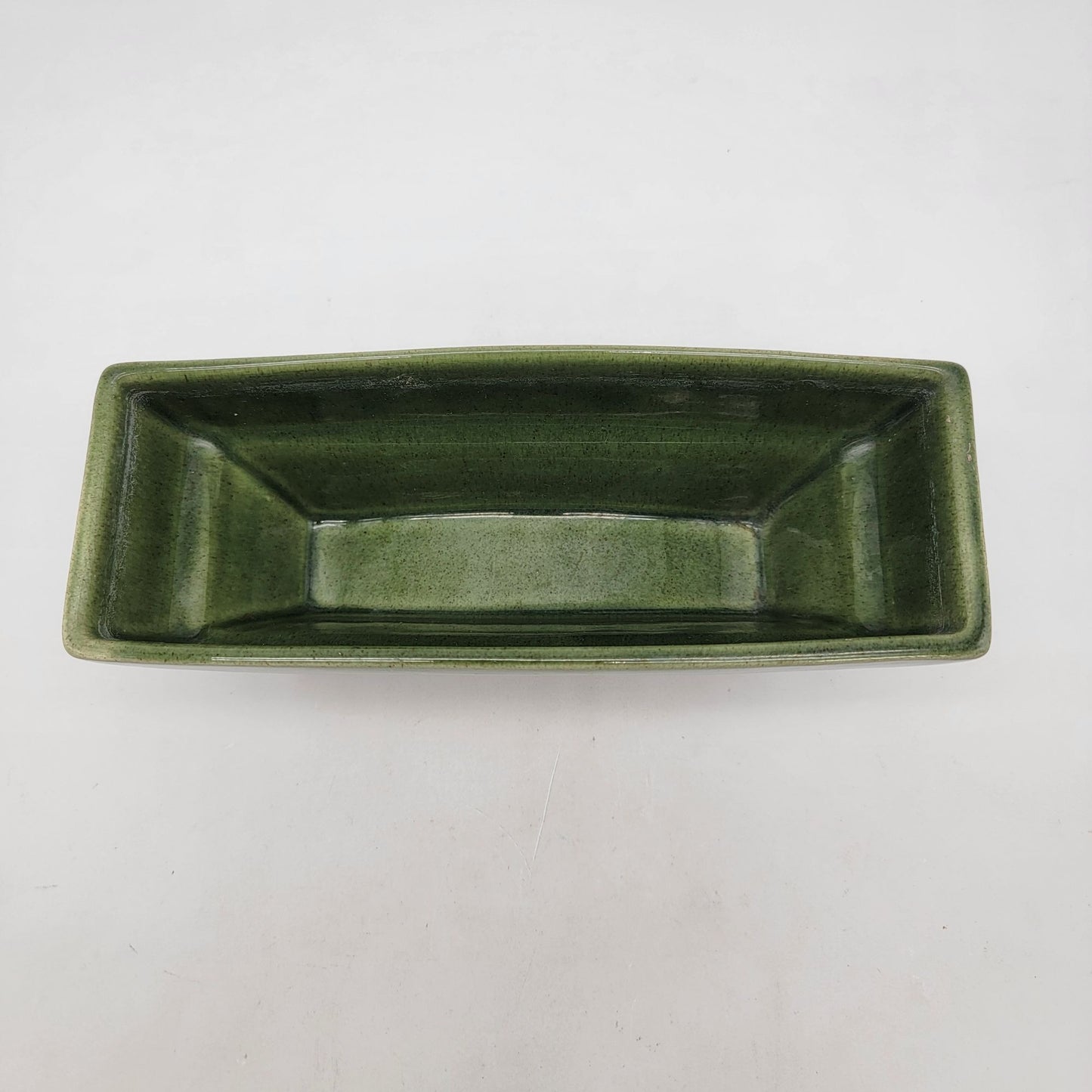Vintage MCM Haeger Pottery Green Rectangular Planter  3774-A