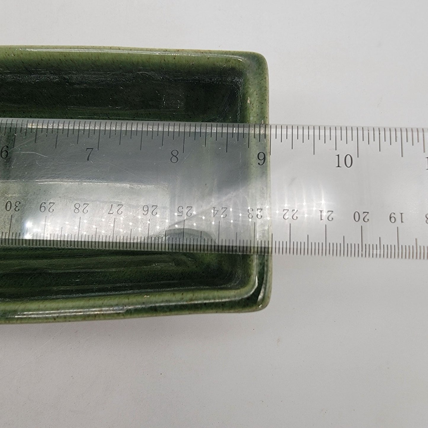 Vintage MCM Haeger Pottery Green Rectangular Planter  3774-A