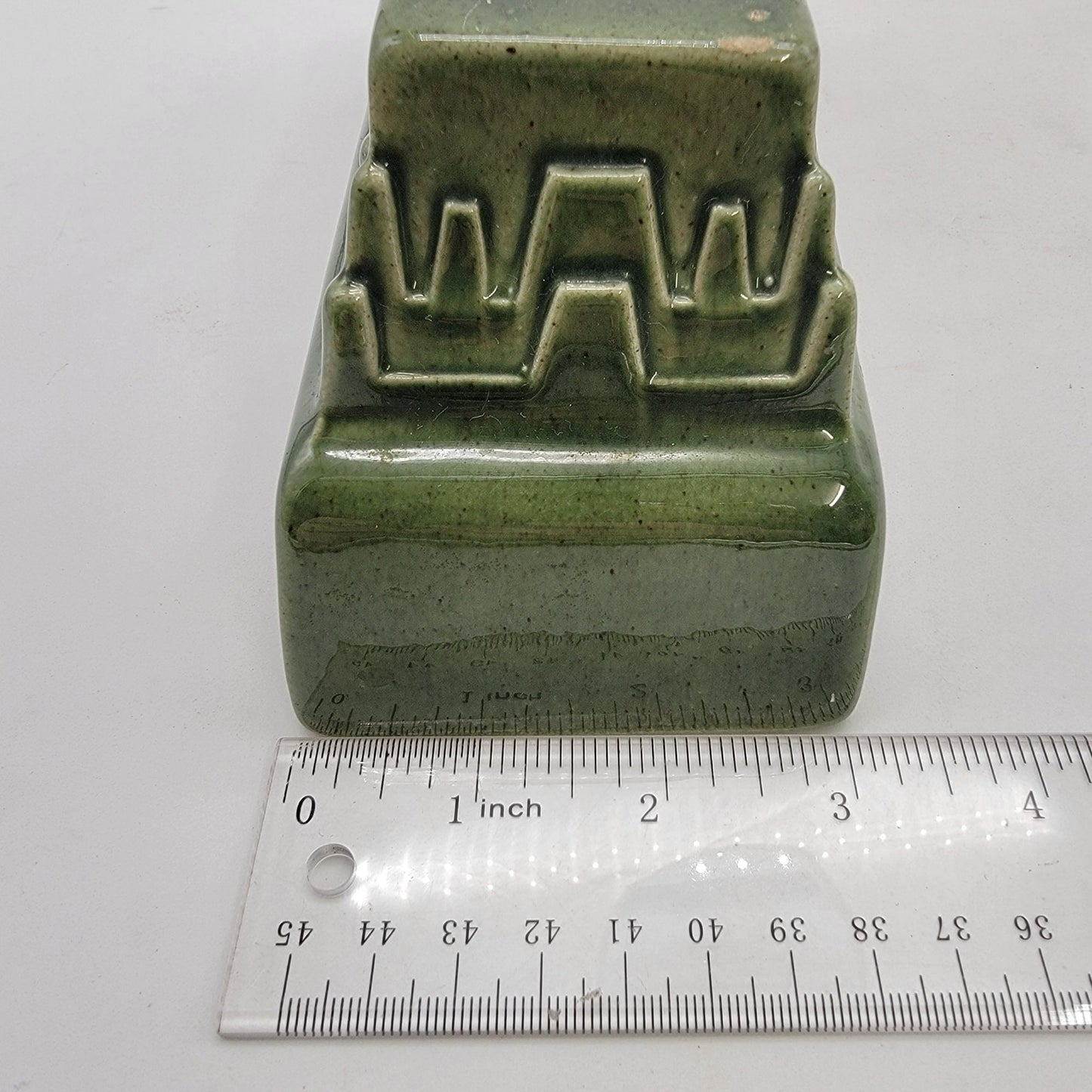 Vintage MCM Haeger Pottery Green Rectangular Planter  3774-A