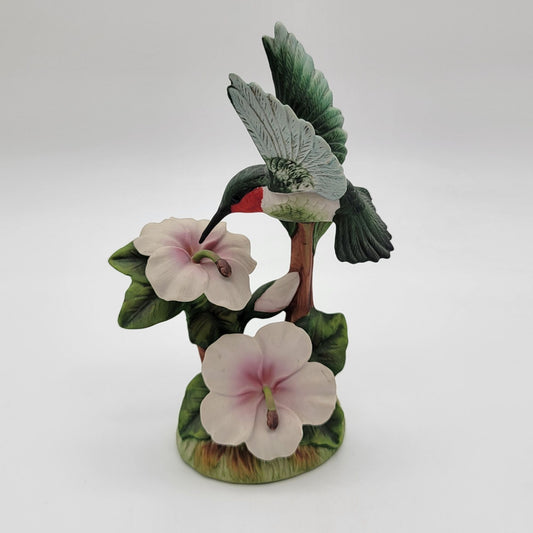 Gallery Originals Ruby Throat Hummingbird Porcelain Figurine