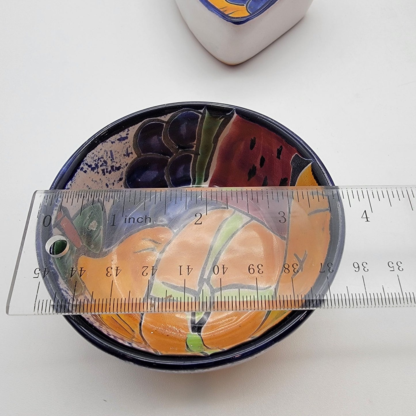 Vintage Talavera Pottery 6-Piece Appetizer Bowl Set Fruit Motif