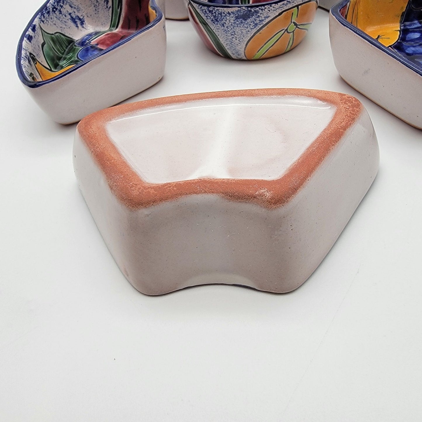 Vintage Talavera Pottery 6-Piece Appetizer Bowl Set Fruit Motif