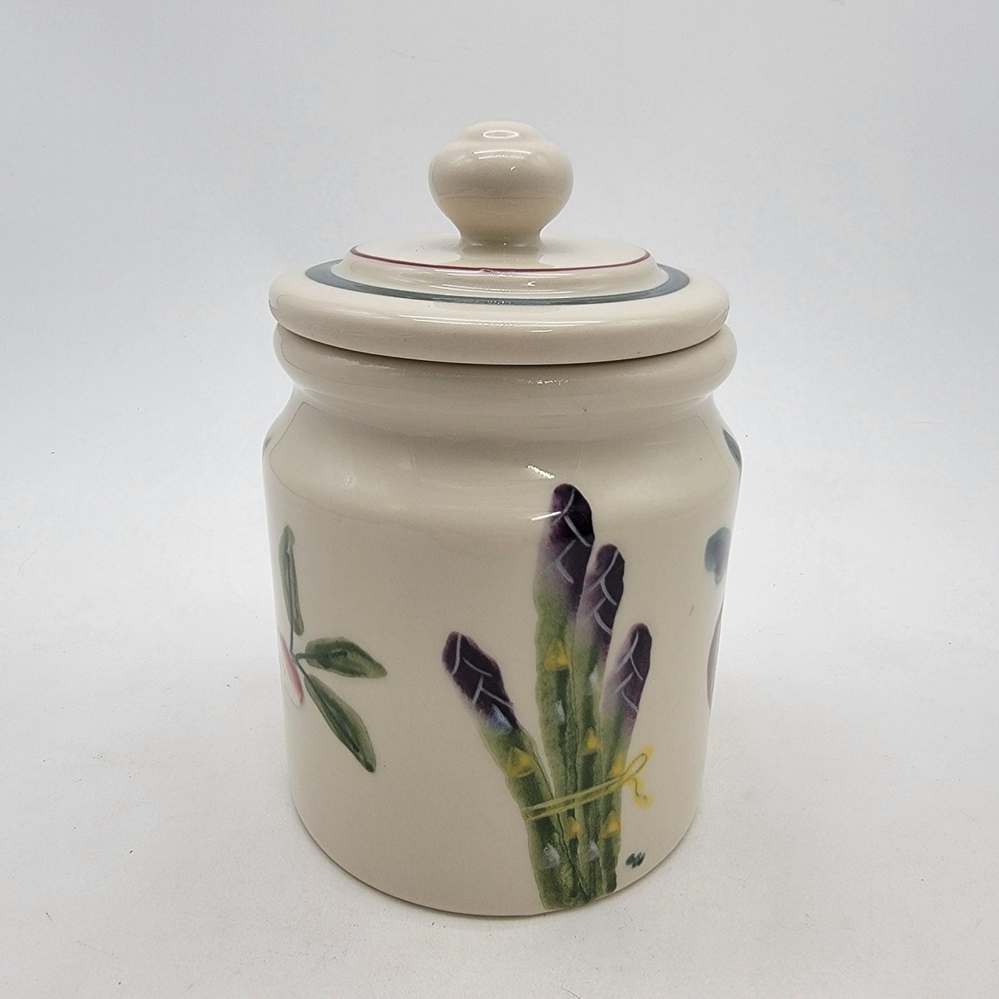Vintage Hartstone Pottery "Farmers Market" Cannister With Lid