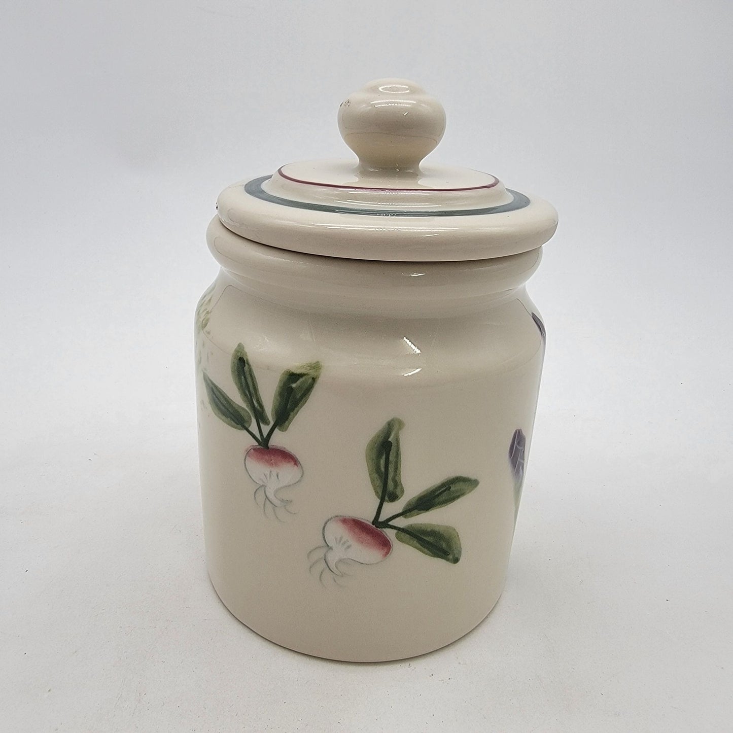 Vintage Hartstone Pottery "Farmers Market" Cannister With Lid