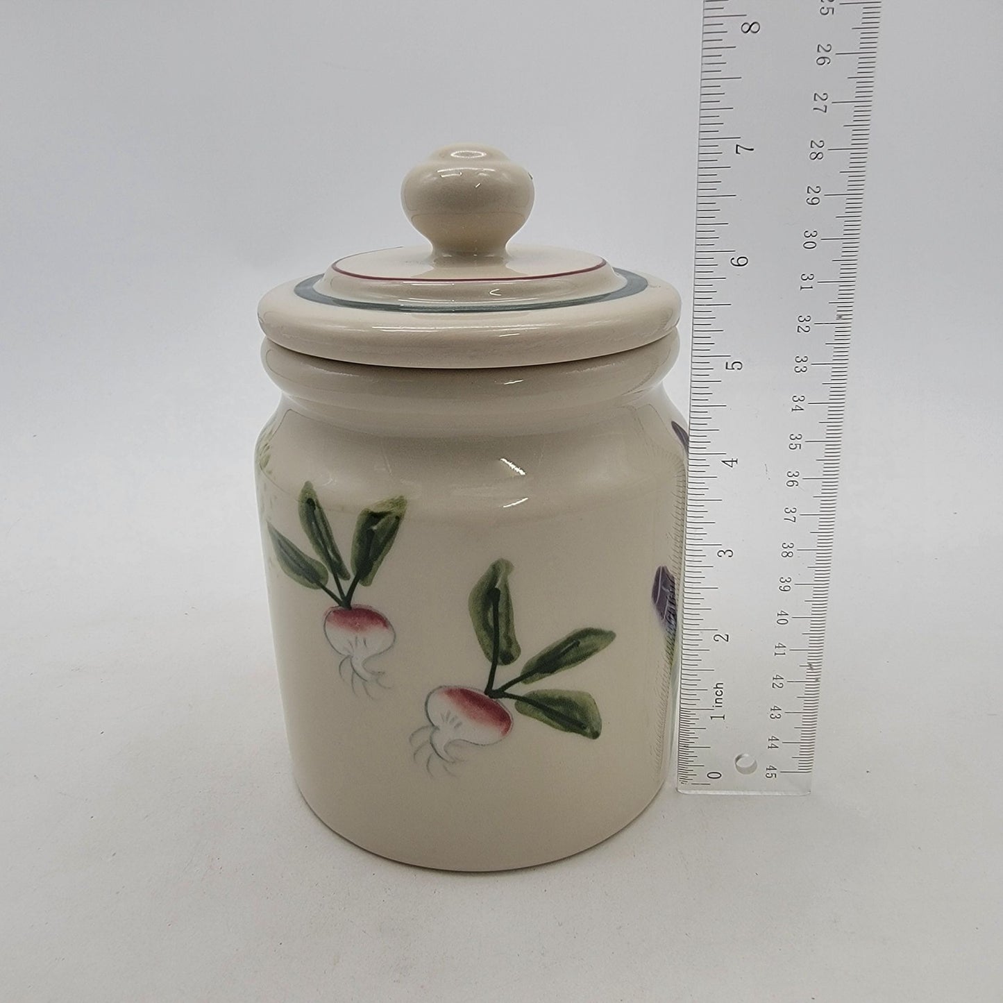 Vintage Hartstone Pottery "Farmers Market" Cannister With Lid