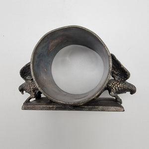 Antique Victorian Meriden Co Quadruple Plate Figural Eagle Napkin Ring