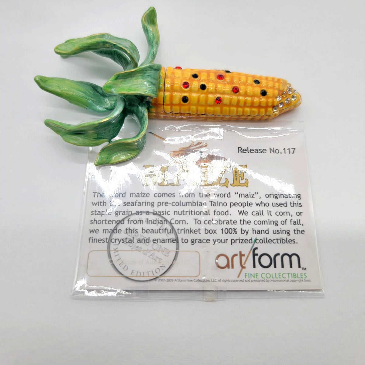 Objet D’Art Maize Corn Trinket Box  No. 117
